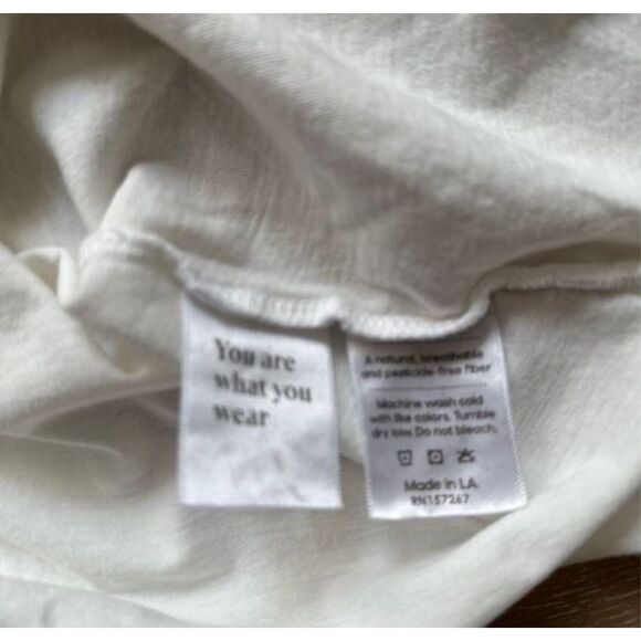 MATE the Label The Roxy Cropped Tee Somebody’s Darling in Bone Size M - Picture 4 of 6